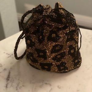 Zara Animal Print Beaded purse.